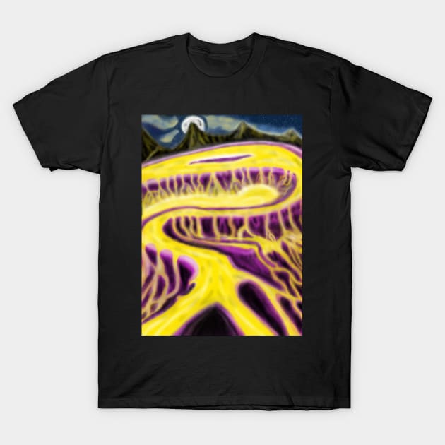 Moonlight lava flow T-Shirt by Cobb's Creations